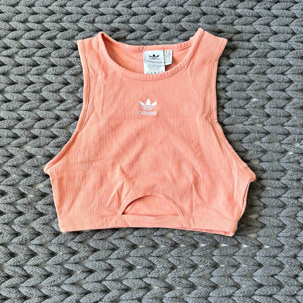 ADIDAS Cutout Crop Top - Peach - Size XS